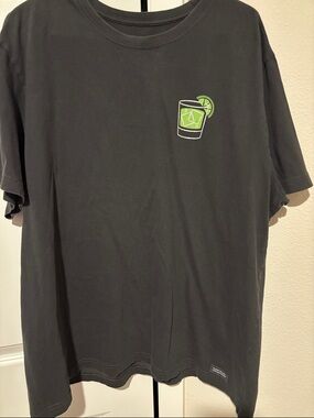 Life Is Good Charcoal Tee with Lime Cocktail Graphic